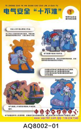 特种作业安全操作禁忌-电气安全十不准挂图-AQ8002