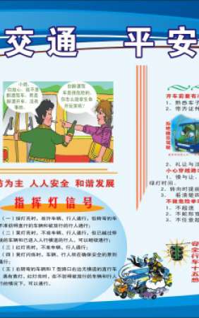 XC102--文明交通 平安相伴 交通安全宣传栏