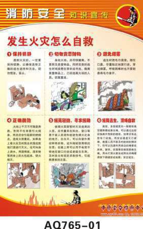 119消防月主题关注消防平安你我 消防安全知识宣传挂图-AQ765
