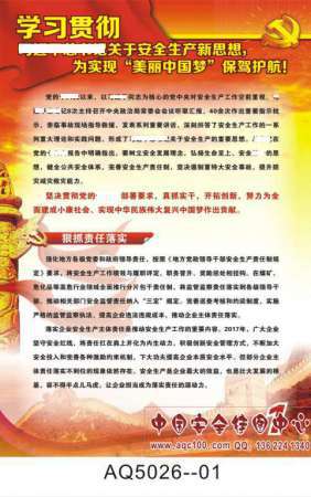 贯彻落实十九大精神宣传挂图-AQ5025