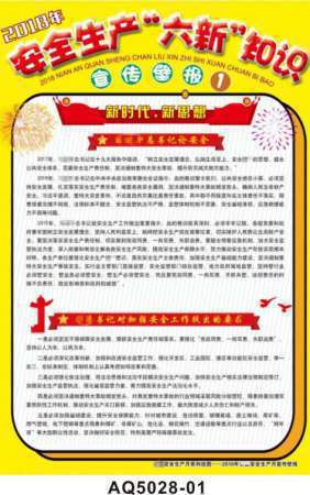 2018年安全生产月六新知识宣传壁报-AQ5028