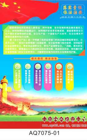 落实责任依法治安宣传挂图-AQ7075