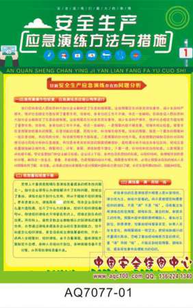 安全生产应急演练方法与措施宣传挂图-AQ7077